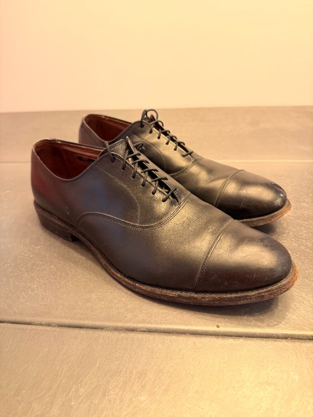 Allen Edmonds Park Avenue Cap-Toe Oxford Dress Shoes Men’s 10.5 D Black Leather